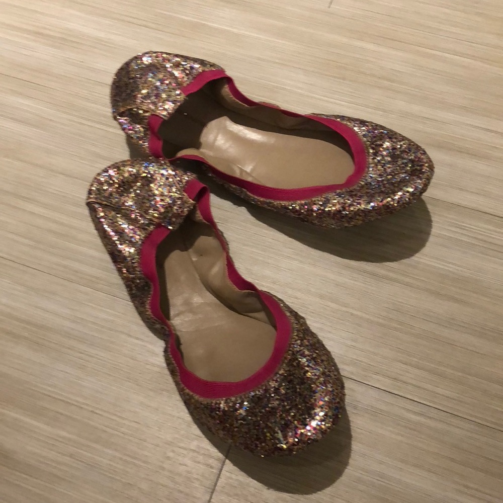 BCBG sparkly flats